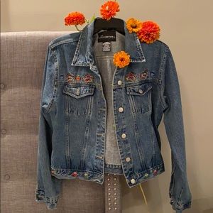 Vintage embroidered denim jacket